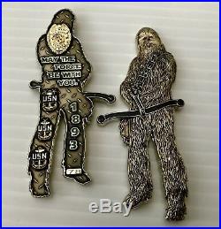 Star Wars Last Jedi Chewbacca Usn Security Cpo Chief Challenge Coin Mess Mayhew