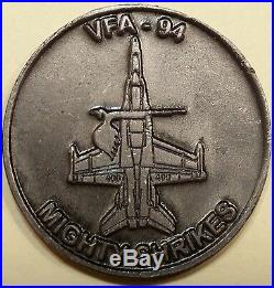 Strike Fighter Sq 94 VFA-94 Mighty Shrikes F-18 Hornet Navy Challenge Coin