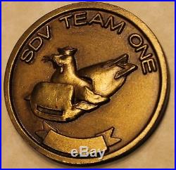 Sub / SEAL Delivery Vehicle Team One SDVT-1 Brass Navy Challenge Coin