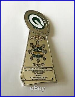 Super Bowl Lombardi Trophy USS GREEN BAY PACKERS Navy Ship CPO Challenge Coin