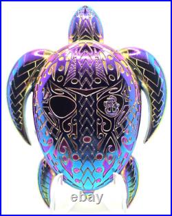 Super Rare US Navy Chief Aloha Rainbow Oil Drip Turtle Coin Massive Gem RARE