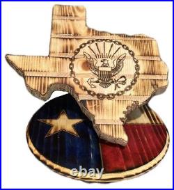Texas Navy Challenge Coin Display