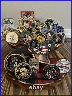 Texas Navy Challenge Coin Display