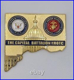 The Capital Battalion NROTC US Marines / US Navy Challenge Coin