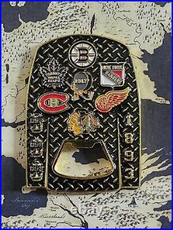 The Original 6 U. S. Navy/NHL challenge coin w bottle opener