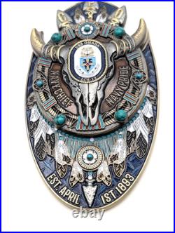 TitleUSS Omaha LCS-12 Navy Chief CPO Challenge Coin 2-Piece Magnetic Skull 8oz