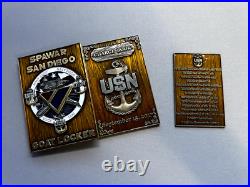 Two Piece Full Color USN SPAWAR Goat Locker CPO Challenge Coin Two Piece Full Color USN SPAWAR Goat Locker CPO Challenge Coin
