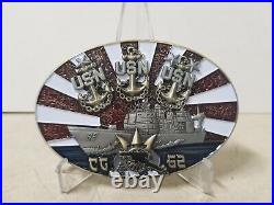 USN CG-62 USS Chancellors Ville Chief Petty Officers Mess Challenge Coin