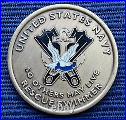 USN Challenge Coin US NAVY SAR RESCUE SWIMMER OLD IRONSIDES Numbered