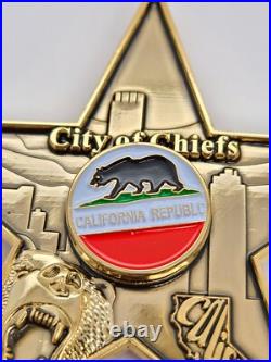 USN City Of Chiefs Fidget Spinning Star 3.5 Challenge Coin California Republic USN City Of Chiefs Fidget Spinning Star 3.5 Challenge Coin California Republic
