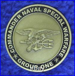 USN Commander Naval Special Warfare Group One Seal Team Challenge Coin ZZ-5