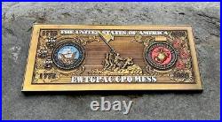 USN EWTGPAC CPO Mess USMC Warfare Pacific Navy Seal Chief Iwojima Challenge Coin