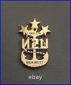USN Master Chief Petty Officer of the Navy Rick West 12th MCPON Challenge Coin