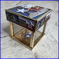 USN NAVY Coin Box Military Collector #174 Texas Chiefs Mess CPO Hatbox Challenge