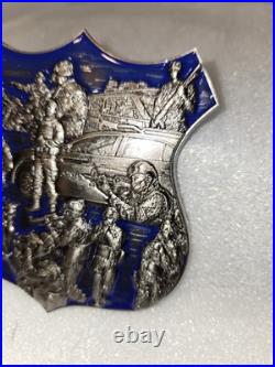 USN NAVY SECURITY FORCES LARGE SHIELD CHALLENGE COIN 3.5x3.25 RAISED RELIEF
