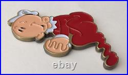 USN Navy CPO Chief MESS Challenge Coin Sweet Pea Popeye Sailor Cartoon NYPD FBI