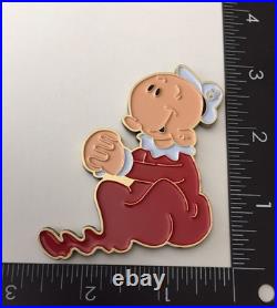 USN Navy CPO Chief MESS Challenge Coin Sweet Pea Popeye Sailor Cartoon NYPD FBI