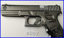 USN Navy Chief CPO Glock Gun Pistol Challenge Coin Skull Police NYPD Seals CIA