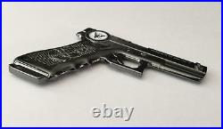 USN Navy Chief CPO Glock Gun Pistol Challenge Coin Skull Police NYPD Seals CIA