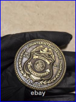 USN Navy Counterintelligence CI Agent Challenge Coin Human Intelligence USN Navy Counterintelligence CI Agent Challenge Coin Human Intelligence
