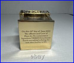 USN Navy Crew Challenge Coin Box VQ-3 Travis AFB Iron Man Limited Inscribed Rare USN Navy Crew Challenge Coin Box VQ-3 Travis AFB Iron Man Limited Inscribed Rare