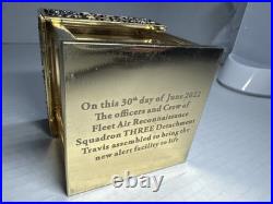 USN Navy Crew Challenge Coin Box VQ-3 Travis AFB Iron Man Limited Inscribed Rare USN Navy Crew Challenge Coin Box VQ-3 Travis AFB Iron Man Limited Inscribed Rare