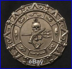 USN Navy Seal Team 5 Five Seals NSW Special OPS CPO Skull Chief Challenge Coin