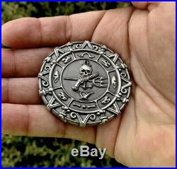USN Navy Seal Team 5 Five Seals NSW Special Ops CPO Skull Chief Challenge Coin