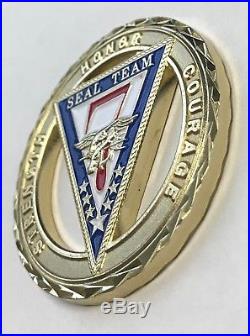 USN Navy Seals SEAL TEAM 7 ST7 STRENGTH HONOR COURAGE Cut Out Challenge Coin