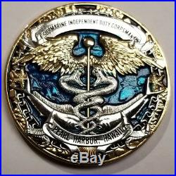 USN Navy Submarine Independent Duty Corpsman MEDICINE Pearl Harbor Hawaii Coin