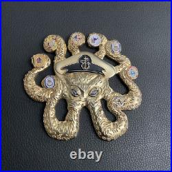 USN Octopus CPO Challenge Coin Kings Bay Submarine Base Chiefs Mess Serialized USN Octopus CPO Challenge Coin Kings Bay Submarine Base Chiefs Mess Serialized