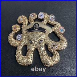 USN Octopus CPO Challenge Coin Kings Bay Submarine Base Chiefs Mess Serialized USN Octopus CPO Challenge Coin Kings Bay Submarine Base Chiefs Mess Serialized
