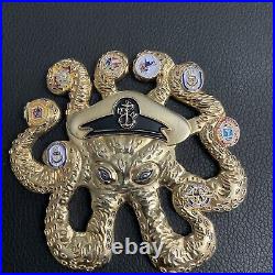 USN Octopus CPO Challenge Coin Kings Bay Submarine Base Chiefs Mess Serialized USN Octopus CPO Challenge Coin Kings Bay Submarine Base Chiefs Mess Serialized