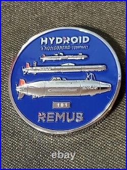USN REMUS HYDROID KONGSBERG Automatic Underwater Vehicles Navy Challenge Coin