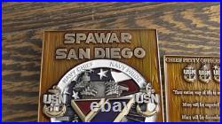 USN SPAWAR NIWC San Diego Chargebook MCPONs CPO Navy Chief Challenge Coin #753W