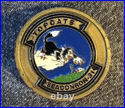 USN Topcats Seaconron-31 Command Challenge Coin C18-28