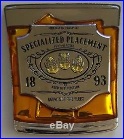 USN US Navy Chiefs CPO PERS 4013 Specialized Placement Whiskey Glass Tennessee