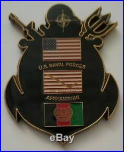 USN US Navy U. S. Naval Forces Afghanistan Large Heavy Challenge Coin