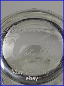 USO Guam Service Member of the Year Crystal Award Trophy 2007 US Navy Naval