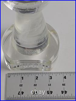 USO Guam Service Member of the Year Crystal Award Trophy 2007 US Navy Naval