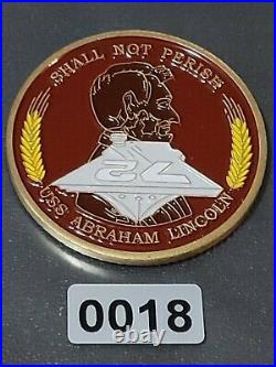 USS Abraham Lincoln CVN72 Aircraft Carrier Insignia Navy Challenge Coin