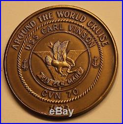USS Carl Vinson (CVN-70) Maiden 1983 World Cruise Navy Challenge Coin
