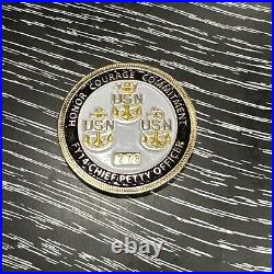 USS Chief MCM-14 Challenge Coin Navy Chief CPO