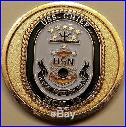 USS Chief (MCM-14) Chief Petty Officer Navy Challenge Coin