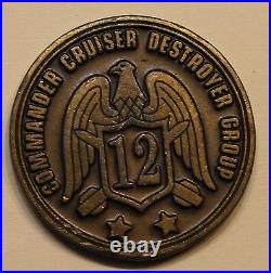USS Enterprise Battle Grp Commander Cruiser Destroyer Grp 12 Navy Challenge Coin