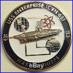 USS Enterprise (CVN-65) Master Chiefs 1% Club Navy Challenge Coin