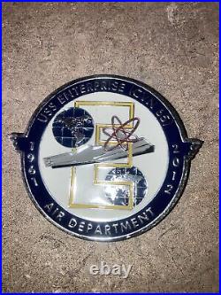 USS Enterprise Challenge Coin Very Rare- Navy Air Department L? K -Nice