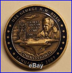 USS George H. W. Bush (CVN-77) Jan 10, 2009 Commissioned Navy Challenge Coin