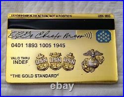 USS Hershel Woody Williams Goatlocker Gold Medal Of Honor Navy Coin