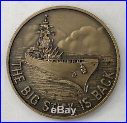 USS Iowa BB-61 Third Commissioning April 28 1984 Navy Challenge Coin/Medal UNC